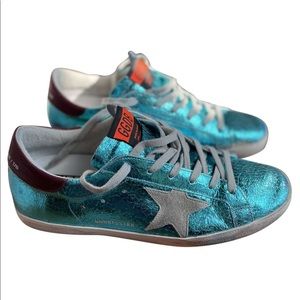 Golden Goose Superstar sneakers - blue metallic